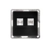 Розетка компьютерная + телефонная 2-м СП W59 RJ45 + RJ11 кат.5E 1А механизм черн. бархат SE RSI-251T