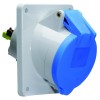 Розетка встраиваемая 16А 3п 2P+PE 6ч 230В IP44 наклонная 74х62 Quick-Connect Bals 12772