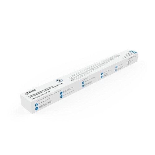 Светильник INDUSTRY G13 IP65 660х60х55мм ДСП линейный для LED ламп 1х600мм GAUSS 909410160