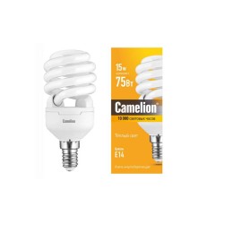 Лампа люминесцентная компакт. LH FS T2 M 15Вт E14 спиральная 2700К Camelion 10595