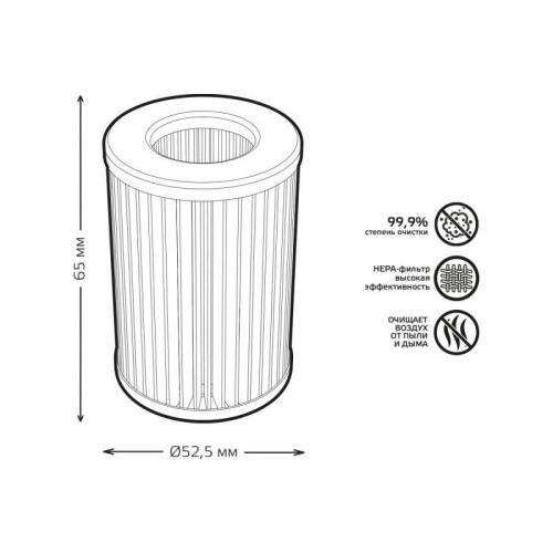 Фильтр для очистителя (рециркулятора) воздуха с индикаторами температуры и влажности GAUSS GR021