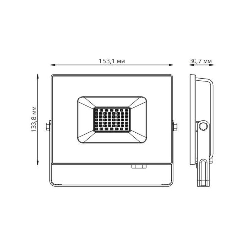 Прожектор светодиодный Elementary 30Вт IP65 2000лм 175-265В ДО черн. GAUSS 613100630