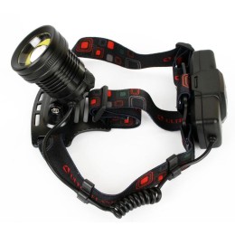 Фонарь аккумуляторный налобный E1335 2LED 4Вт фокус 4 режима аккум. 3.7В метал. черн. (бокс) Ultrafl