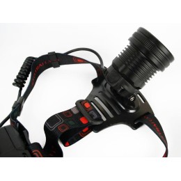 Фонарь аккумуляторный налобный E1335 2LED 4Вт фокус 4 режима аккум. 3.7В метал. черн. (бокс) Ultrafl