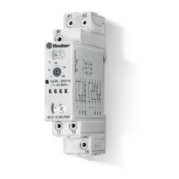Таймер модульный мультифункциональный (AI DI SW BE CE DE) 24…240В AC/DC 1CO 8А 17.5мм регулировка вр