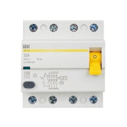 Выключатель дифференциального тока (УЗО) 4п 32А 300мА тип AC ВД1-63 KARAT IEK MDV10-4-032-300