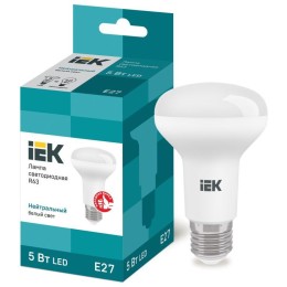 Лампа светодиодная Eco 5Вт R63 4000К нейтр. бел. E27 360лм 230-240В IEK LLE-R63-5-230-40-E27