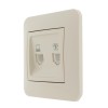 Розетка компьютерная + телефонная 2-м СП Karina RJ45 + RJ11 механизм крем. LEZARD 707-0388-143