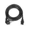 Кабель питания CEE 7/7 евровилка с заземл./разъем C13 IEC 60320 3х0.75кв.мм 250В 6А 5м черн. TLK TLK