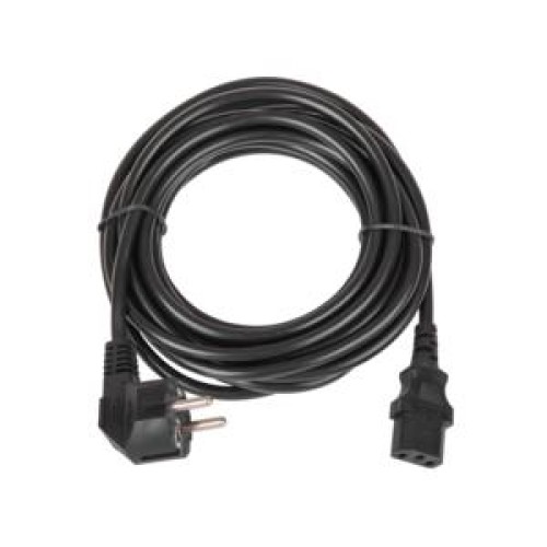 Кабель питания CEE 7/7 евровилка с заземл./разъем C13 IEC 60320 3х0.75кв.мм 250В 6А 5м черн. TLK TLK