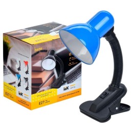 Светильник настольный 1001 на прищепке Е27 син. IEK LNNL1-1001-2-VV-40-K07