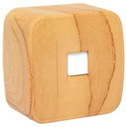 Розетка телефонная 1-м ОП Минск Phone свет. дерево EKF EGT01-034-30