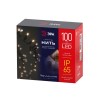 Гирлянда светодиодная "Нить" 10м 100LED тепл. бел. IP65 новогодняя провод бел. каучук (без шнура пит