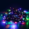 Гирлянда светодиодная "Нить" 10м 100LED мультиколор IP65 новогодняя провод черн. ПВХ (без шнура пита
