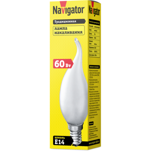 Лампа накаливания 94 335 NI-FC-60-230-E14-FR Navigator 94335