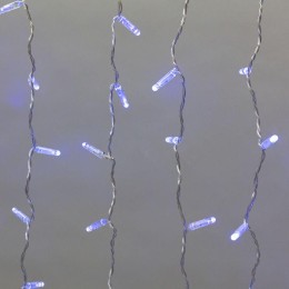 Гирлянда светодиодная "Светодиодный Дождь" 2х0.8м 160LED син. 10Вт 230В IP65 провод прозр. (нужен шн