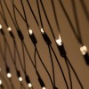 Гирлянда светодиодная "Сеть" 1.5х2м 150LED тепл. бел. IP65 220В бел. мерцание провод черн. каучук (б