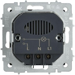 Выключатель карточный BRITE 30А ВС10-1-8-БрЧ механизм черн. IEK BR-V11-0-10-K02