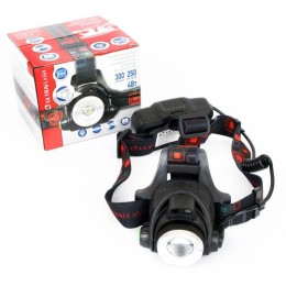 Фонарь аккумуляторный налобный E1336 1LED 4Вт фокус 4 режима аккум. 3.7В сенсорный черн. (бокс) Ultr