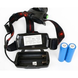 Фонарь аккумуляторный налобный E1336 1LED 4Вт фокус 4 режима аккум. 3.7В сенсорный черн. (бокс) Ultr