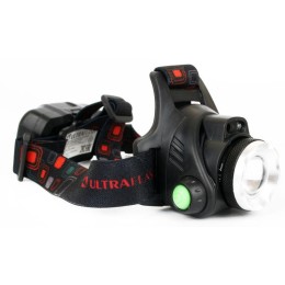 Фонарь аккумуляторный налобный E1336 1LED 4Вт фокус 4 режима аккум. 3.7В сенсорный черн. (бокс) Ultr