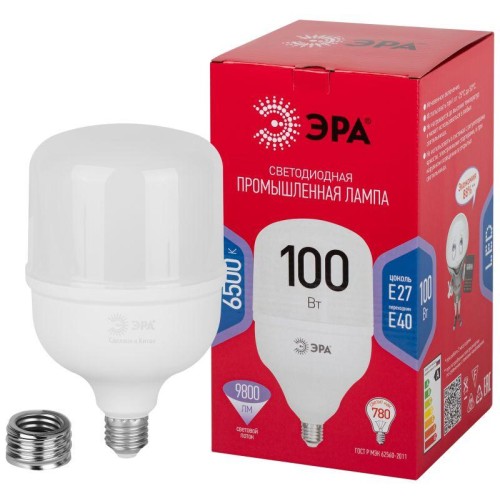 Лампа светодиодная высокомощная RED LINE LED POWER T140-100W-6500-E27/E40 R 100Вт Т140 колокол 6500К