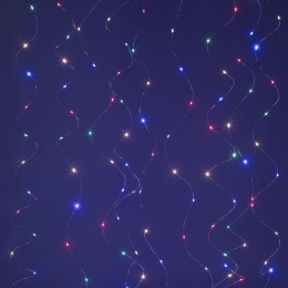 Гирлянда светодиодная "Занавес" 3х3м 300LED тепл. бел. IP20 220В с пультом USB Эра Б0056000