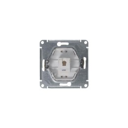 Розетка телефонная 1-м Glossa RJ11 механизм платина SE GSL001281T
