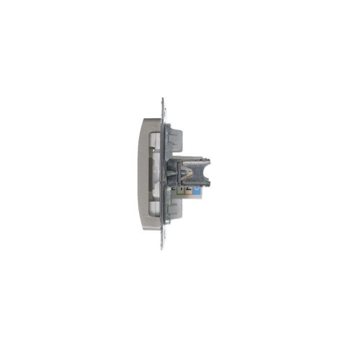 Розетка телефонная 1-м Glossa RJ11 механизм платина SE GSL001281T