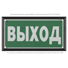 Оповещатель пожарный световой BS-KRON-10-F1-24 Black Белый свет a32226