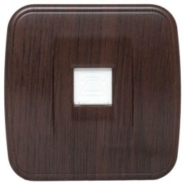 Розетка телефонная 1-м ОП Минск Phone темн. дерево EKF EGT01-034-40