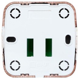 Розетка телефонная 1-м ОП Минск Phone темн. дерево EKF EGT01-034-40