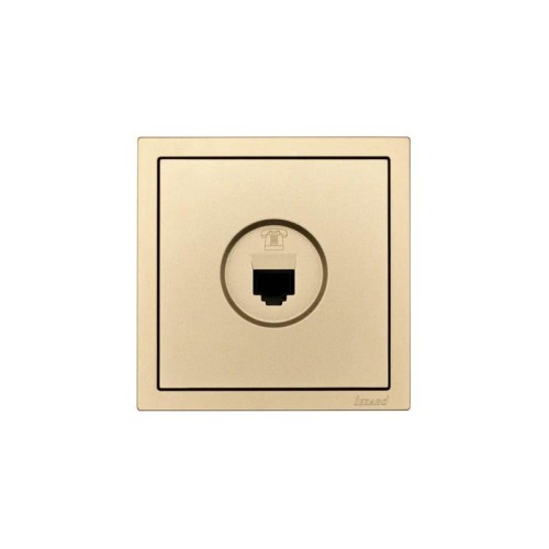 Розетка телефонная евро СП ZIMA IP20 зол. LEZARD 704-3688-137