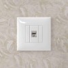 Розетка компьютерная 1-м СП Avanti "Белое облако" RJ45 кат.5E без шторок экранир. механизм DKC 44007