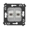 Розетка компьютерная 2-м СП Avanti "Белое облако" RJ45 кат.5E без шторок экранир. механизм DKC 44007