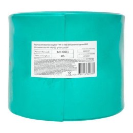 Трубка термоусадочная ТУТ нг 100/50 зел. PROxima (уп.25м) EKF tut-100-j