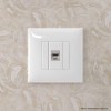 Розетка компьютерная 1-м СП Avanti "Белое облако" RJ45 кат.6A без шторок экранир. механизм DKC 44007
