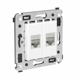 Розетка компьютерная 2-м СП Avanti "Белое облако" RJ45 кат.6A без шторок экранир. механизм DKC 44007