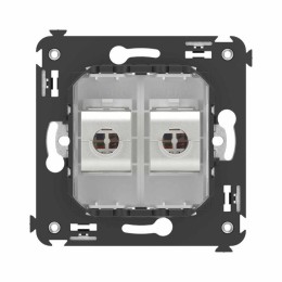 Розетка компьютерная 2-м СП Avanti "Белое облако" RJ45 кат.6A без шторок экранир. механизм DKC 44007