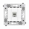 Розетка компьютерная 1-м СП Avanti "Белое облако" RJ45 кат.6 без шторок экранир. механизм DKC 440079