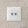 Розетка компьютерная 2-м СП Avanti "Белое облако" RJ45 кат.6 без шторок экранир. механизм DKC 440079