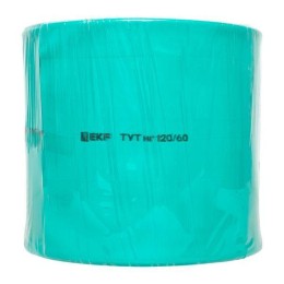 Трубка термоусадочная ТУТ нг 120/60 зел. PROxima (уп.25м) EKF tut-120-j