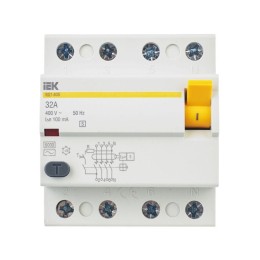 Выключатель дифференциального тока (УЗО) 4п 32А 100мА тип AC ВД1-63S KARAT IEK MDV12-4-032-100