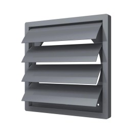 Выход стенной КФ фланец d200 жалюзи 242х242 ASA Gray ERA STREETLINE 2424К20Ф сер