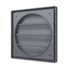 Выход стенной КФ фланец d200 жалюзи 242х242 ASA Gray ERA STREETLINE 2424К20Ф сер