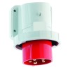 Вилка настенная 32А 5п 6ч 400В IP67 фланец 75х90 Quick-Connect Bals 24418