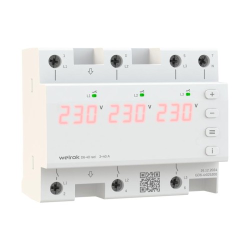 Реле напряжения D6-40 red Welrok 4660251140397
