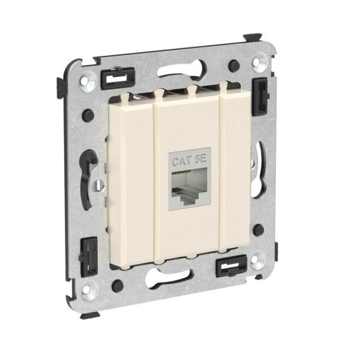 Розетка компьютерная 1-м СП Avanti "Ванильная дымка" RJ45 кат.5E без шторок экранир. механизм DKC 44