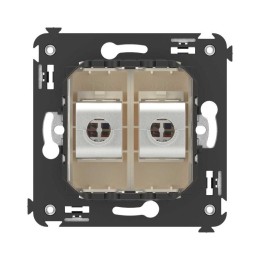 Розетка компьютерная 2-м СП Avanti "Ванильная дымка" RJ45 кат.5E без шторок экранир. механизм DKC 44