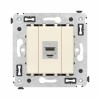 Розетка компьютерная 1-м СП Avanti "Ванильная дымка" RJ45 кат.6 без шторок экранир. механизм DKC 440